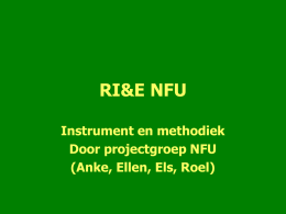 Presentatie "RI&E-NFU"