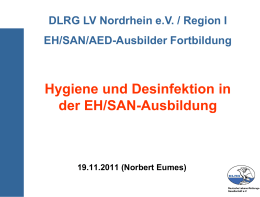 Präsentation Hygiene - DLRG Bezirk Kreis Kleve