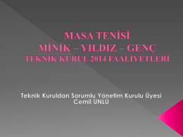 Teknik Kurul 2015 - Türkiye Masa Tenisi Federasyonu