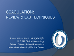 Coagulation Laboratory