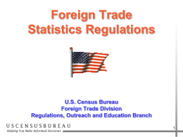 Foreign Trade Statistics Regulations & AES