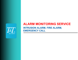 Presentation of Alarm Monitoring Service