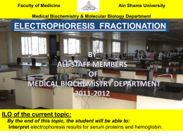 electrophoresis - Ain Shams University
