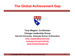 The Global Achievement Gap