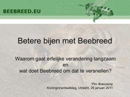 Betere bijen met BeeBreed.eu