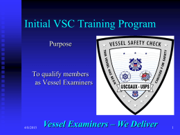 Vessel Examiners - United States Power Squadrons