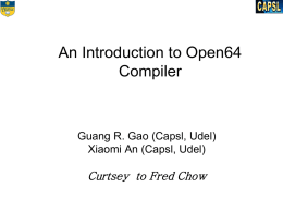 Open64-Intro