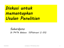 PP Usulan Penelitian P4TK Bahasa, 2010