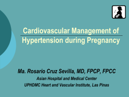 Pregnancy and Cardiovascular Disease