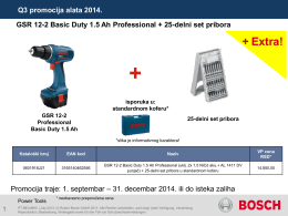 Bosch Profesional - akcija alata SRB novemar 2014
