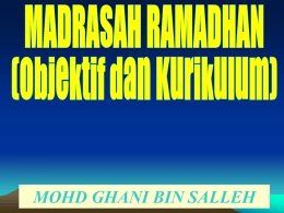 madrasah mutamayizah (sekolah elit (BESTARI?), Ramadhan
