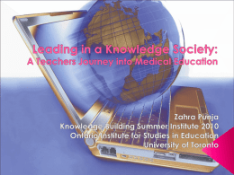 A Teachers Journey into Medical Education