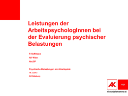 Vortrag_Dr._Hofmann_2013 - Arbeitspsychologie Salzburg