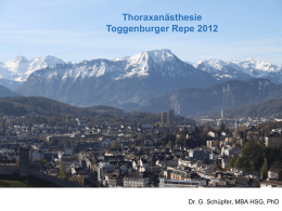 Anästhesie und Thoraxchirurgie Toggenburg 2012