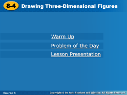 8-4 Drawing Three-Dimensional Figures