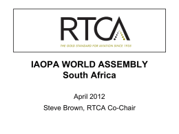 RTCA, Steve Brown, RTCA Co