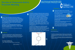 The Use of Tranexamic Acid Poster- HOLLY FOGLE