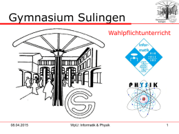 Informatik/Physik - Gymnasium Sulingen