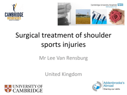 Shoulder instability 2 - Cambridge Orthopaedics