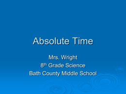 Absolute Age - Bath County Schools