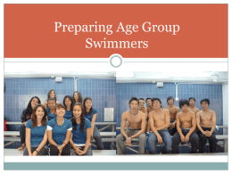 Preparing Age Group Swimmers