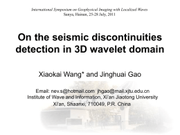 Xiaokai Wang and Jinghuai Gao, On seismic discontinuities