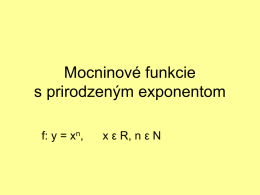 Mocninové funkcie s celým exponentom