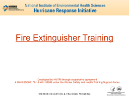 Module 13 NIEHS-HMTRI Fire Extinguisher Training