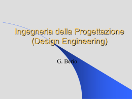 Ingegneria della progettazione I: introduzione, architetture e