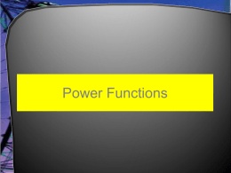 Power Functions - Morgan Park High School