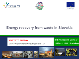 Energy recovery from waste