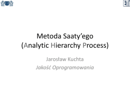 Metoda Saaty`ego (Analytic Hierarchy Process)