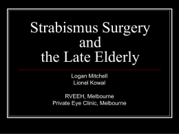 “Elderly” - who? - The Private Eye Clinic