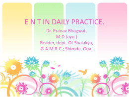 E N T IN DAILY PRACTICE