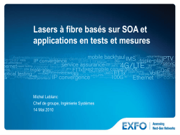 Lasers à fibres utilisés dans les applications de tests et mesures en