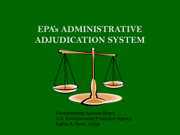 Organization of the Administrative Adjudication System
