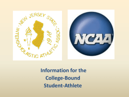 NJSIAA/NCAA Requirements Power Point Presentation