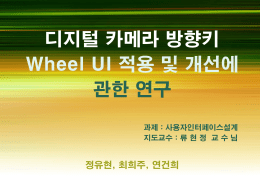 (Wheel UI)를 적용에 대한 의견 4 Wheel UI가 적용된 디지털카메라를