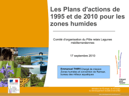 Le Plan national d`action pour les zones humides 2010-2012