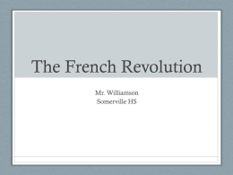 The French Revolution - Somerville Public School District