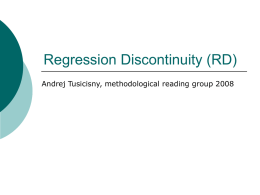 Regression Discontinuity (RD)