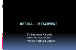 Retinal Detachment-Lecture