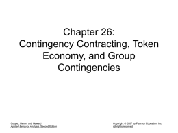 Contingency Contracting, Token Economy, and Group Contingencies