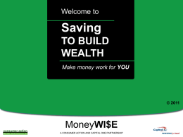 Saving to Build Wealth - PowerPoint Training