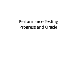Progress vs Oracle - Dmitri Levin`s Progress and Oracle page