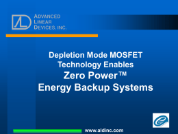 Depletion Mode MOSFET Technology