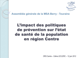 Les in&eacute;galit&eacute;s cantonales de sant&eacute; en r&eacute;gion Centre