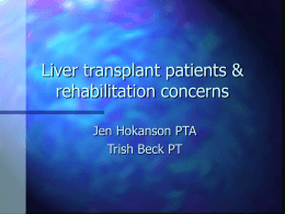 Liver transplant patients & rehabilitation concerns
