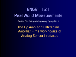 Engr 550 Sensors and Circuits Notes