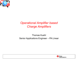 Operational Amplifier based Charge Amplifiers